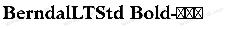 BerndalLTStd Bold字体转换